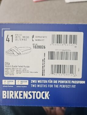 Birkenstock Oita Sandal - Faded Purple Suede Size 41